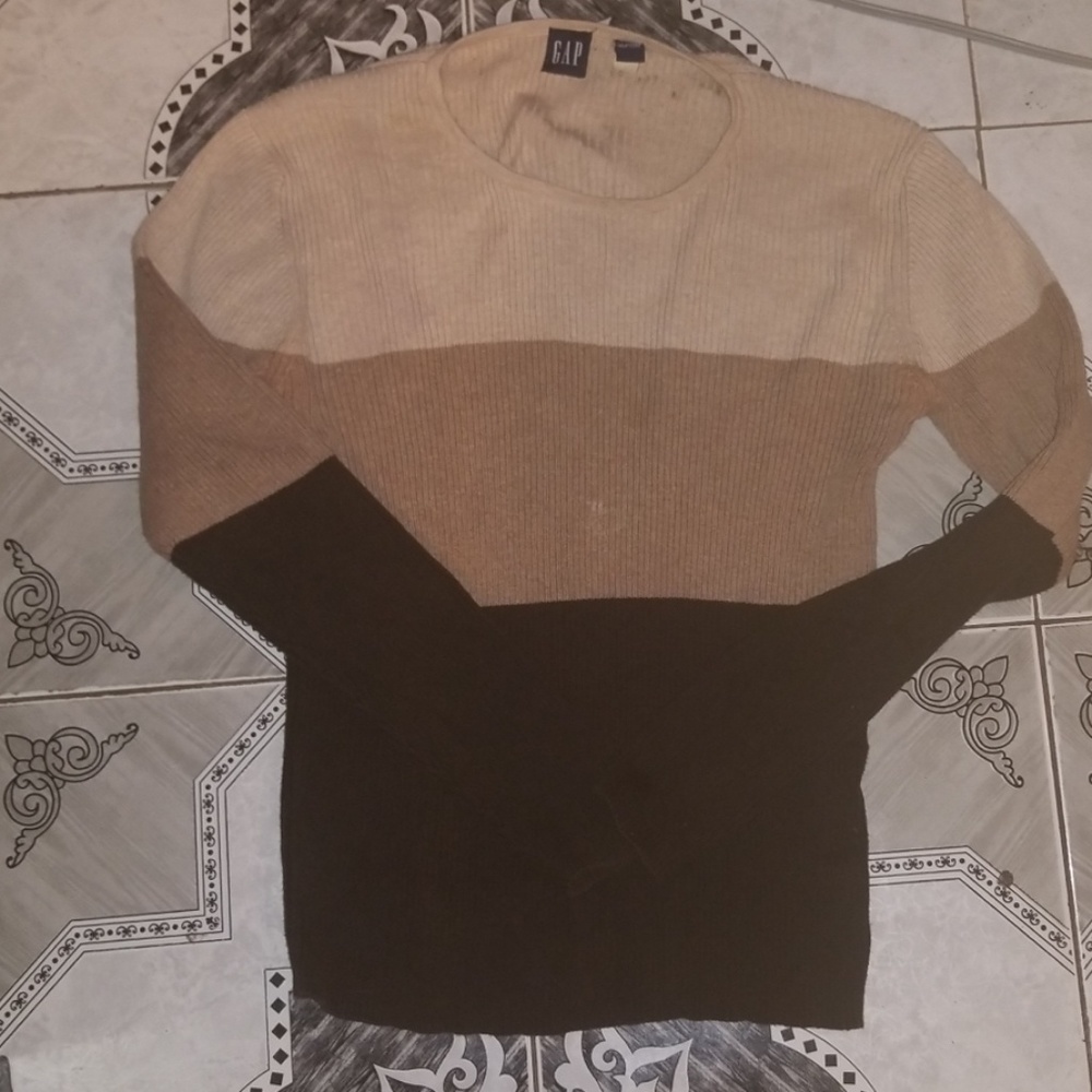 Gap Striped Crop Sweater Sz M